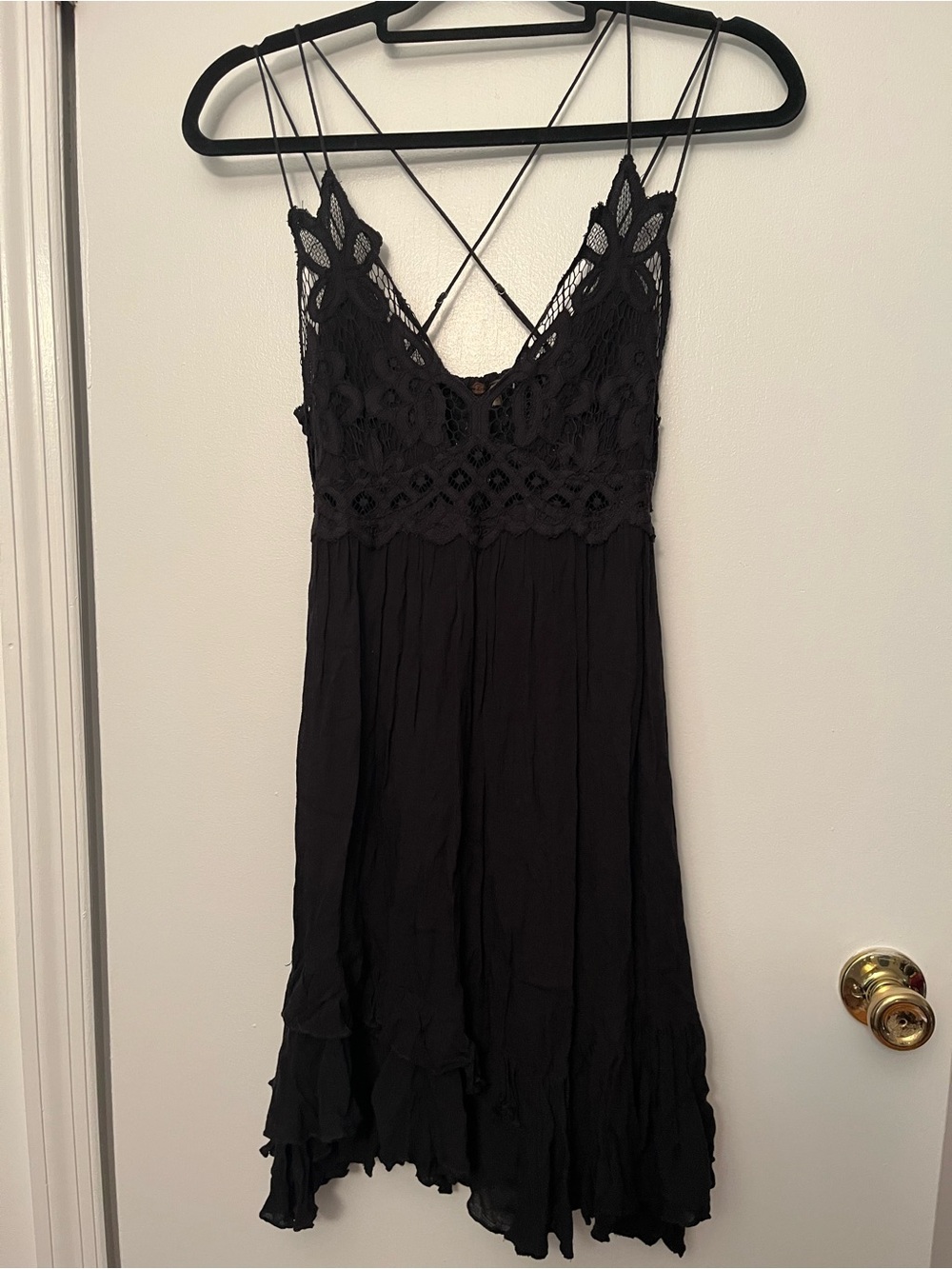 Free People Lace Y2K Whimsical Mini Dress Sz XS